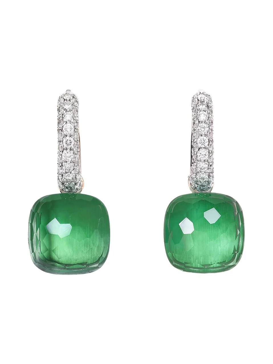 Nudo Classic Earrings with Prasiolite and Green Agate