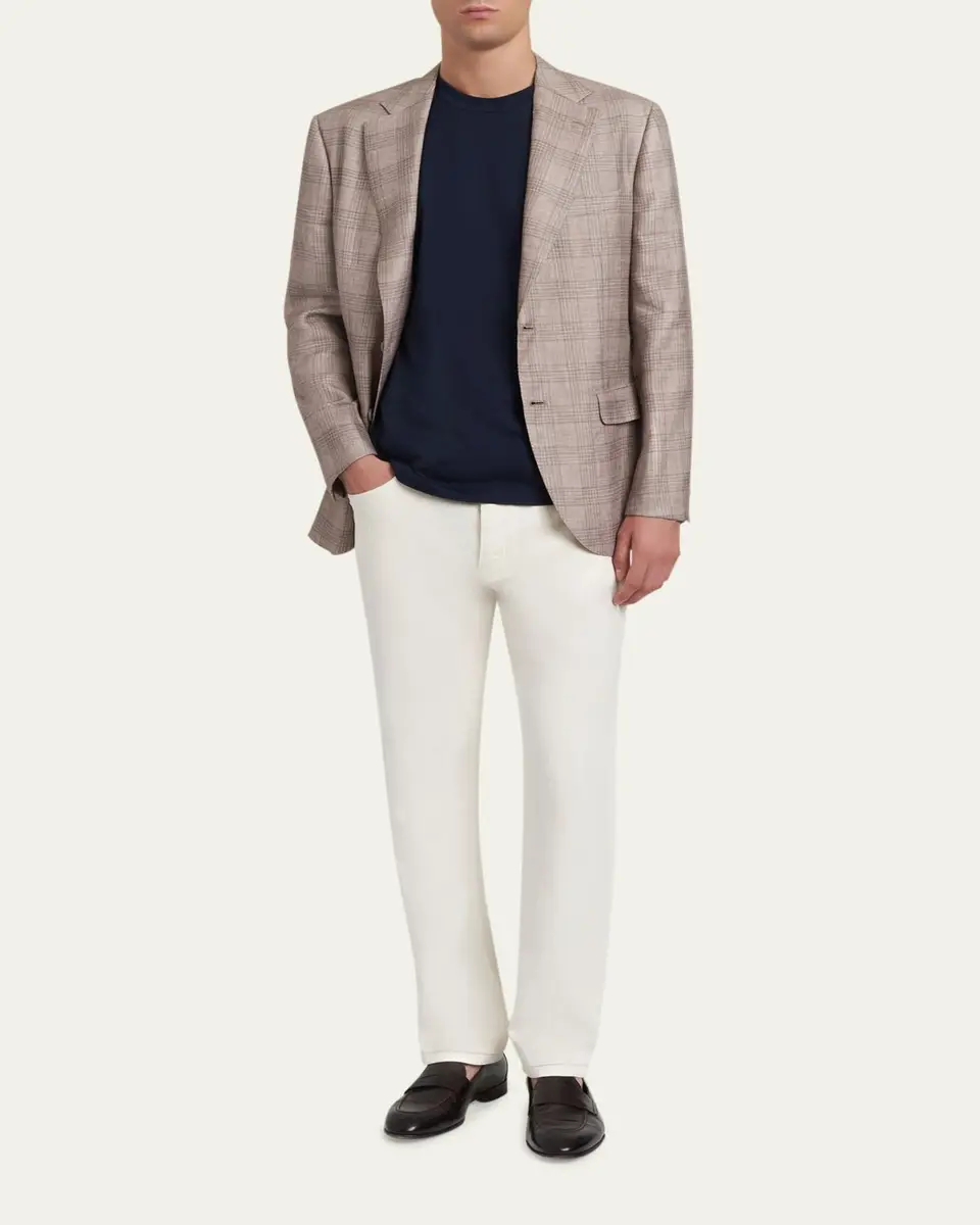 Brioni Men's Linen, Cashmere and Silk Plaid Sport Coat | Thumbnail 2