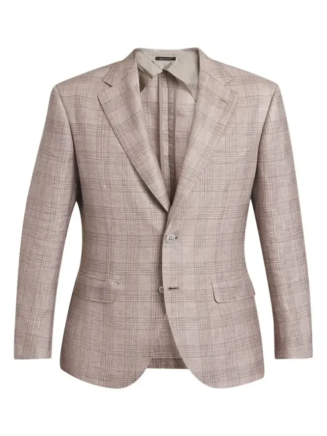 Brioni Men's Linen, Cashmere and Silk Plaid Sport Coat