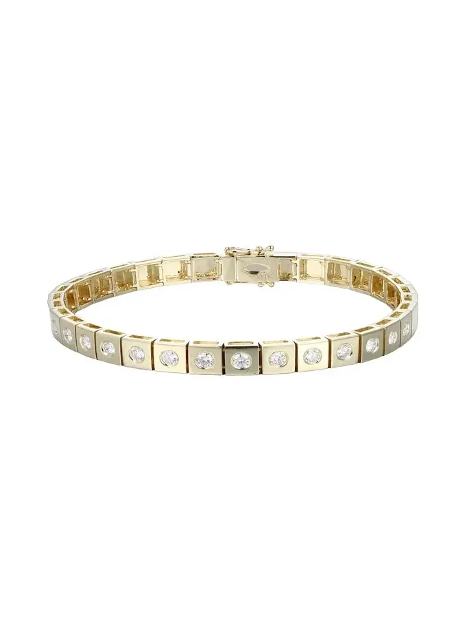 14K Yellow Gold l'Ego ID Diamond Tennis Bracelet 14K Yellow Gold l'Ego ID Diamond Tennis Bracelet