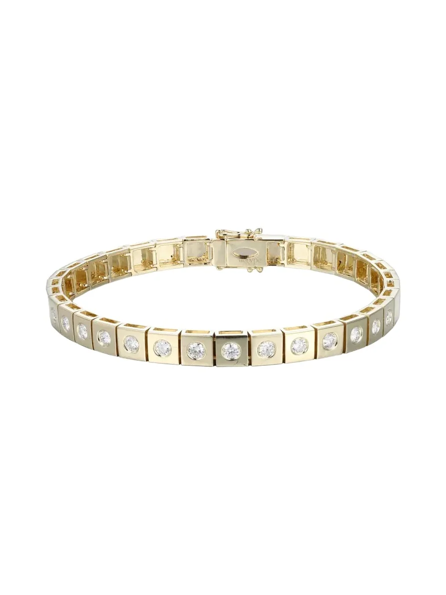 14K Yellow Gold l'Ego ID Diamond Tennis Bracelet 14K Yellow Gold l'Ego ID Diamond Tennis Bracelet