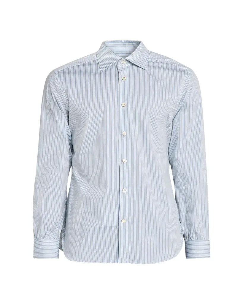 Kiton Men's Cotton Stretch Multi-Stripe Sport Shirt | Image 1 Kiton Men's Cotton Stretch Multi-Stripe Sport Shirt | Image 1