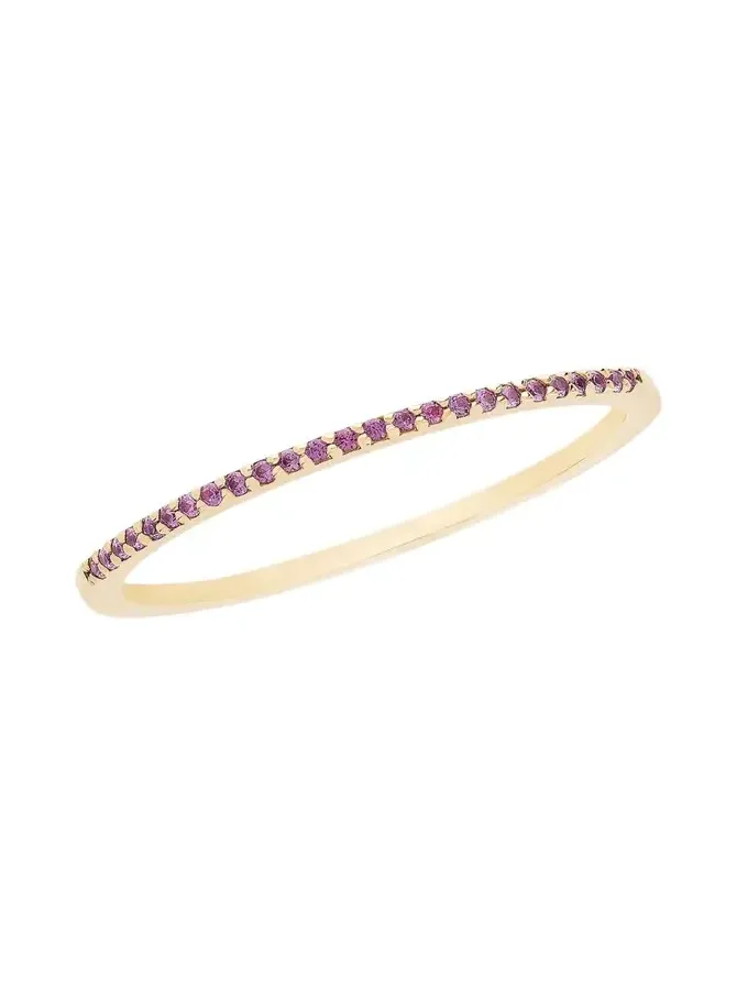 Thin Pink Sapphire Stack Ring