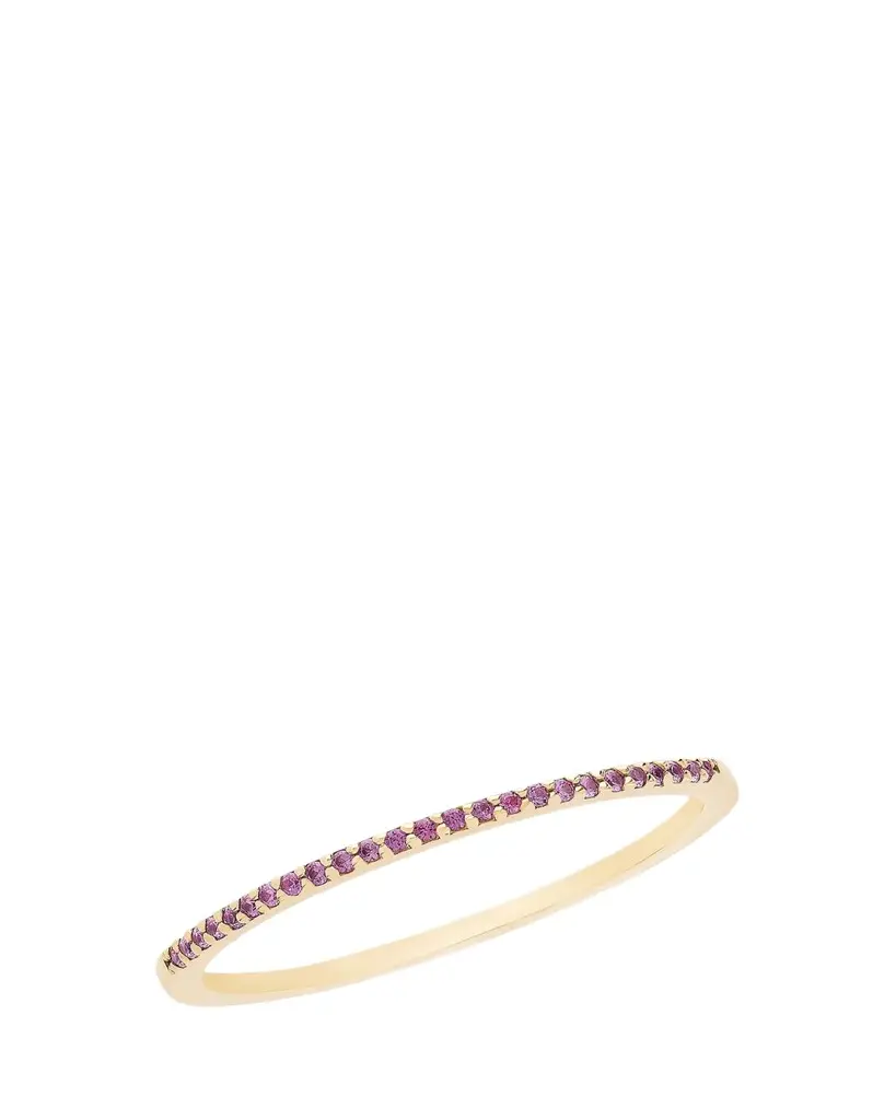 Lana Thin Pink Sapphire Stack Ring, Size 7 | Image 1 Lana Thin Pink Sapphire Stack Ring, Size 7 | Image 1