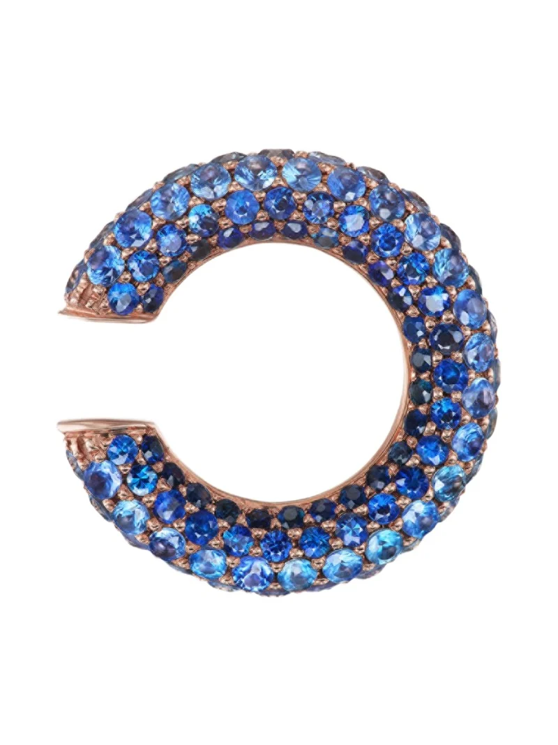 Coastline Amethyst and Sapphire Ear Cuff, Single Coastline Amethyst and Sapphire Ear Cuff, Single