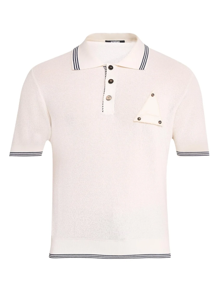Men's Silk and Cotton Mesh Polo Shirt Men's Silk and Cotton Mesh Polo Shirt