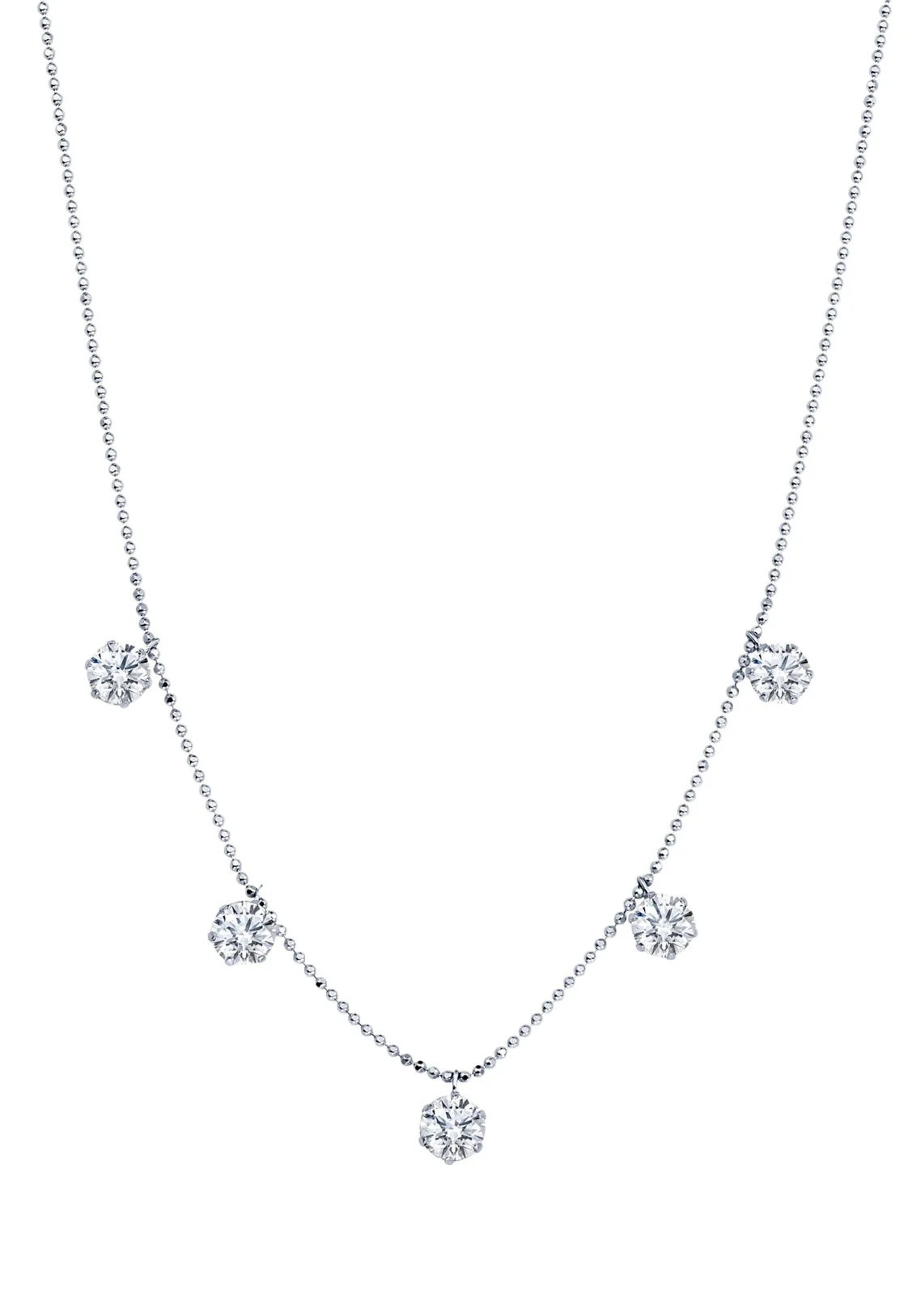 18K Large Floating Diamond Necklace 18K Large Floating Diamond Necklace