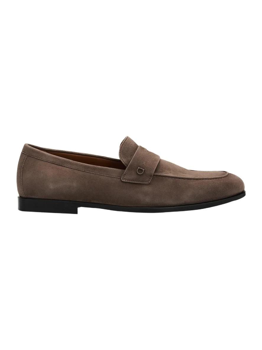 Men's Tiberio Kid Suede Micro-Gancio Penny Loafers Men's Tiberio Kid Suede Micro-Gancio Penny Loafers