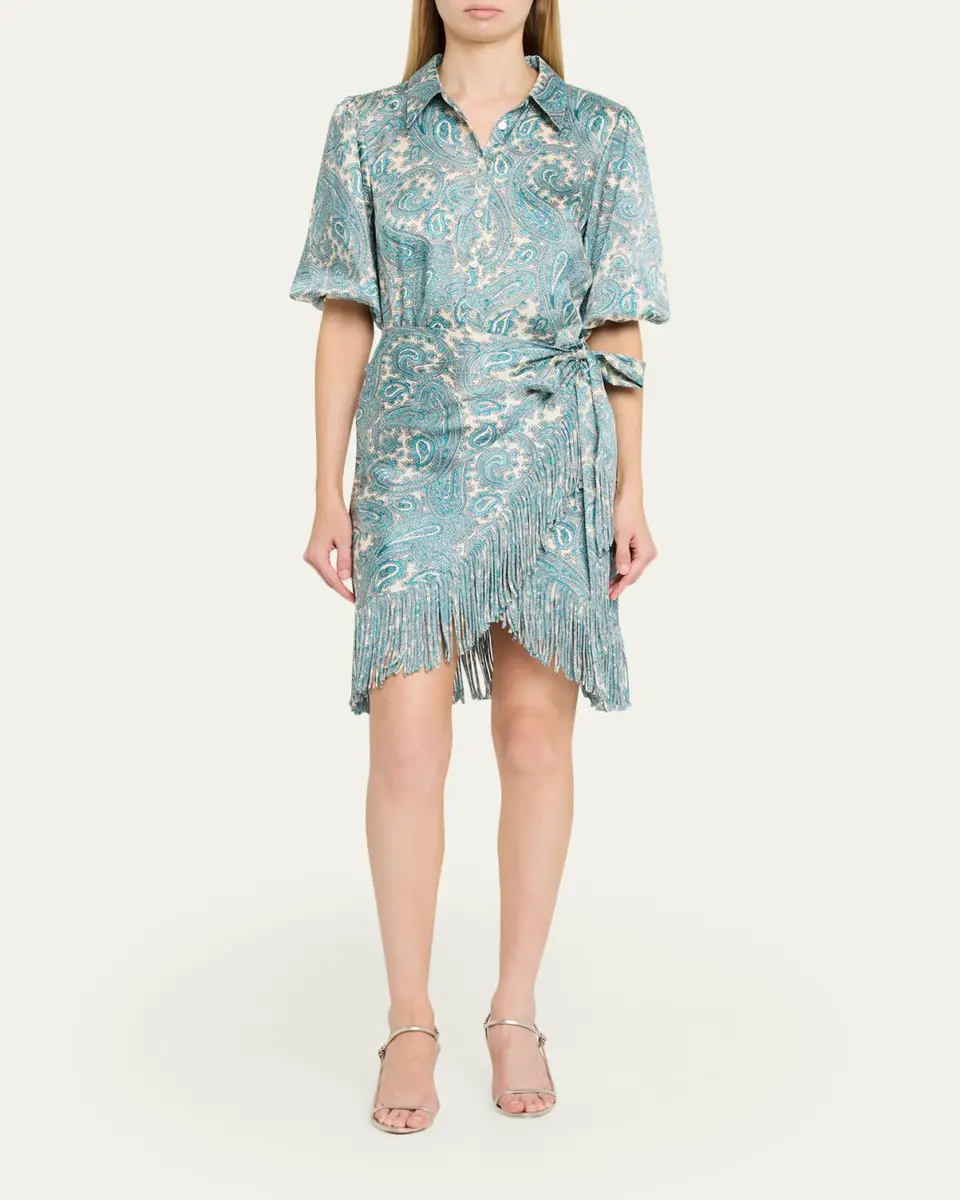 Cinq à Sept Hendrix Paisley Mini Shirtdress | Thumbnail 2 Cinq à Sept Hendrix Paisley Mini Shirtdress | Thumbnail 2