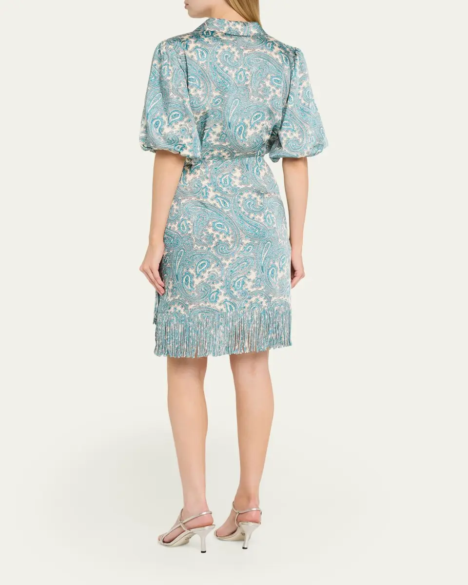 Cinq à Sept Hendrix Paisley Mini Shirtdress | Thumbnail 3 Cinq à Sept Hendrix Paisley Mini Shirtdress | Thumbnail 3