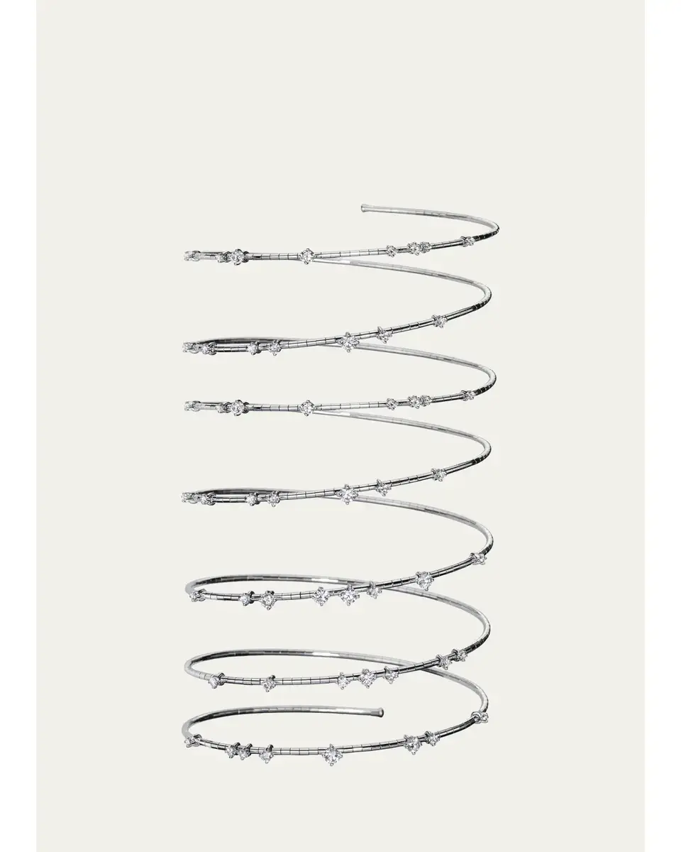 Mattia Cielo 18K White Gold and Titanium Diamond Coil Bracelet | Image 1 Mattia Cielo 18K White Gold and Titanium Diamond Coil Bracelet | Image 1