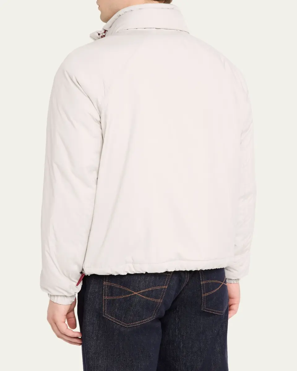 Brunello Cucinelli Men's Thermor Stand Collar Full-Zip Jacket | Thumbnail 3 Brunello Cucinelli Men's Thermor Stand Collar Full-Zip Jacket | Thumbnail 3