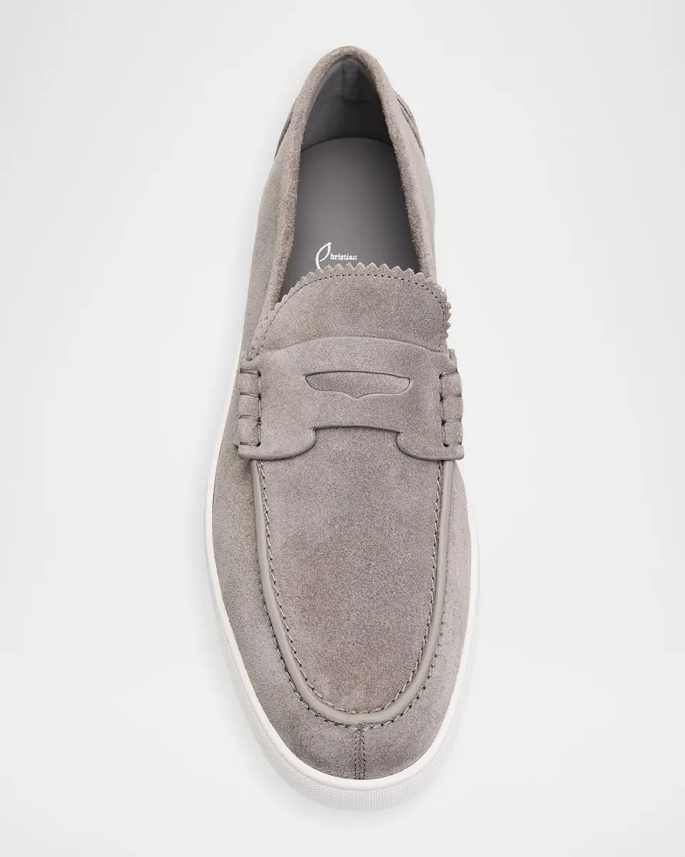 Christian Louboutin Men's The Harold I Flat Leather Red-Sole Boat Shoes | Thumbnail 6
