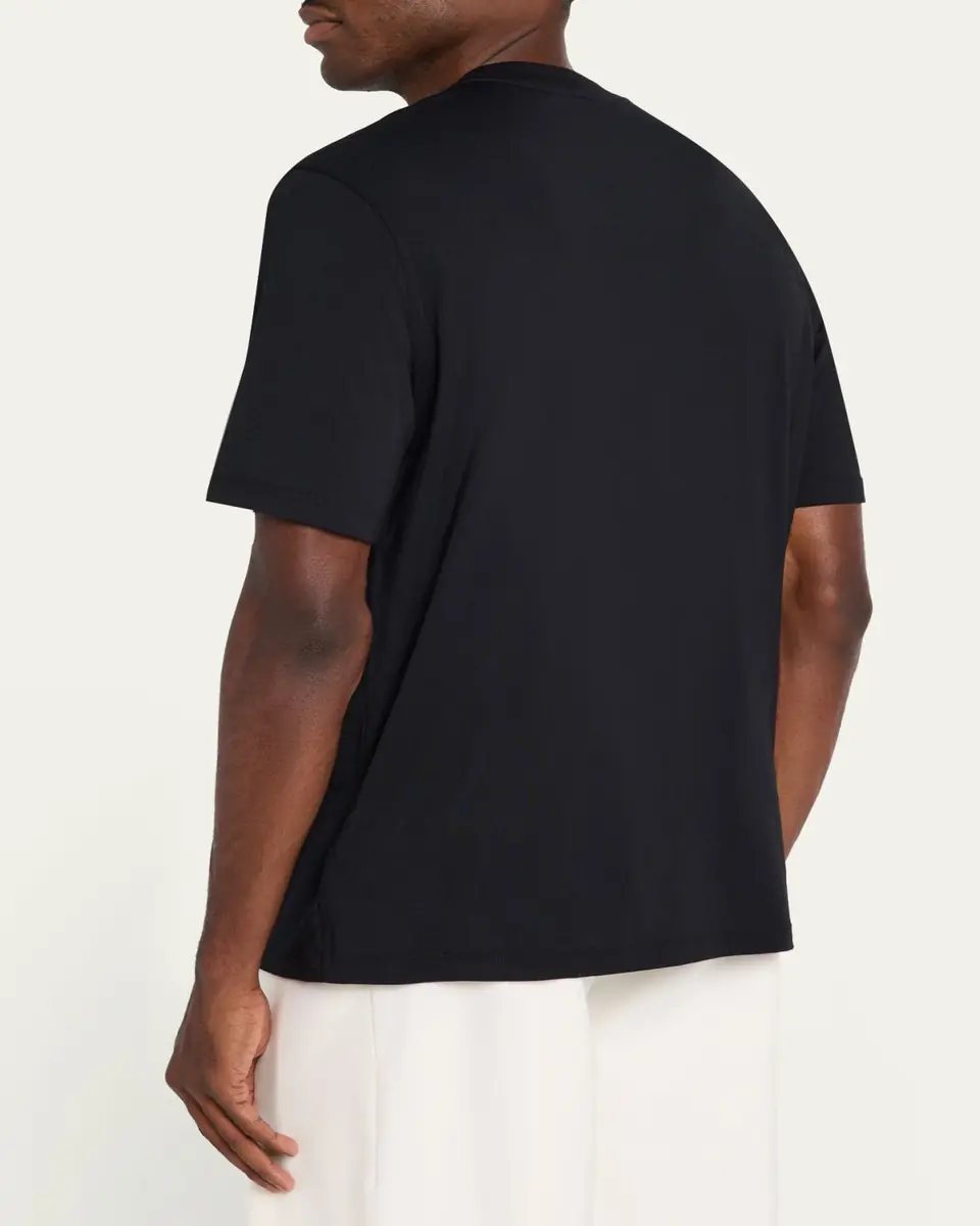 AMIRI Men's Cotton and Modal Logo-Crewneck T-Shirt | Thumbnail 3