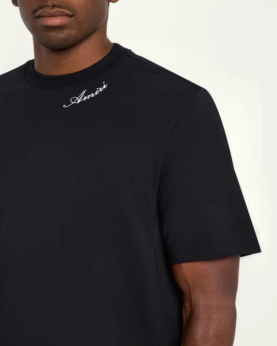AMIRI Men's Cotton and Modal Logo-Crewneck T-Shirt | Thumbnail 5