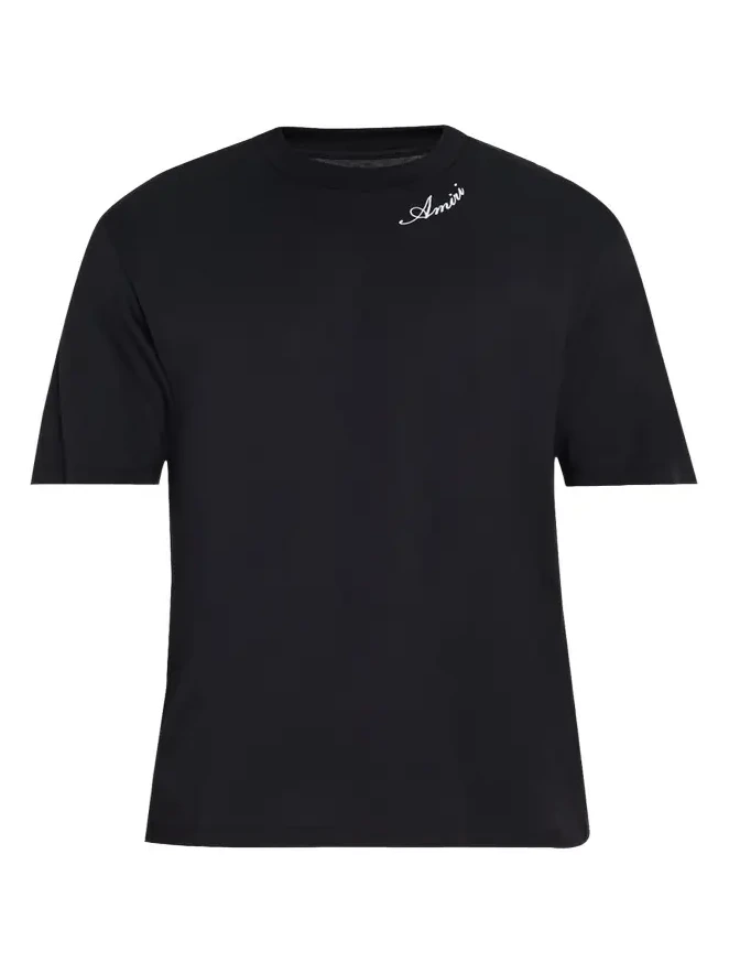 Men's Cotton and Modal Logo-Crewneck T-Shirt