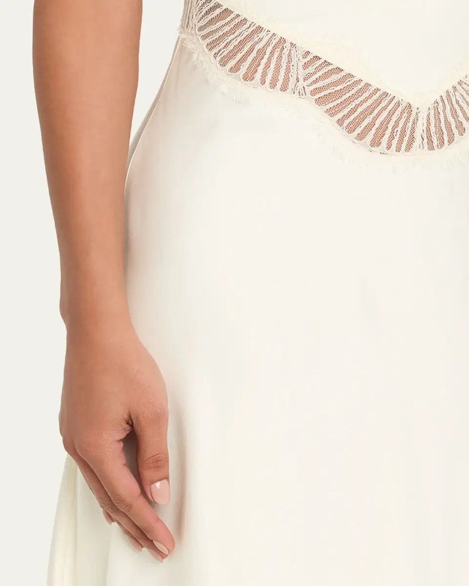A.L.C. Lucia Satin & Lace Midi Dress | Thumbnail 5 A.L.C. Lucia Satin & Lace Midi Dress | Thumbnail 5