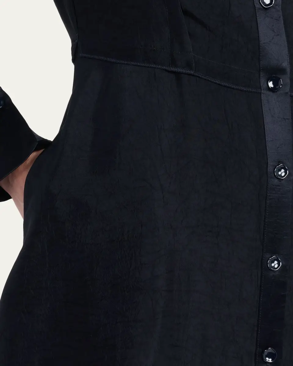 Jason Wu Collection Washed Twill Layered Midi Shirtdress | Thumbnail 5