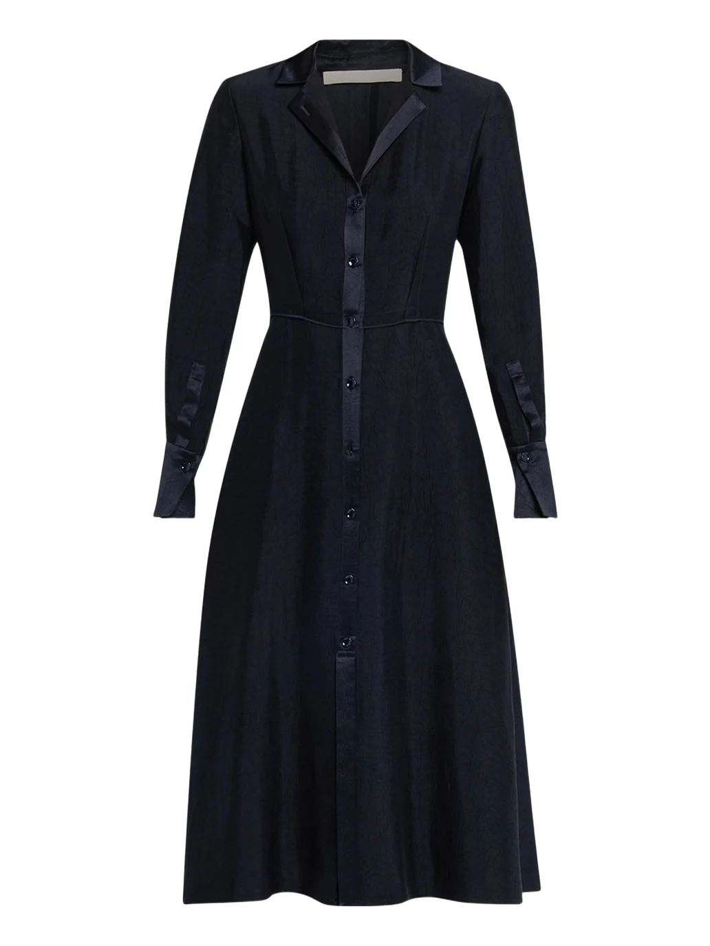 Washed Twill Layered Midi Shirtdress