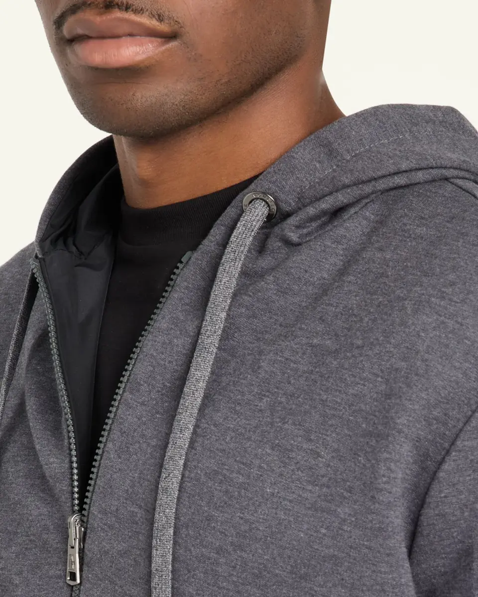 Moncler Men's Reversible Fleece Zip Hoodie | Thumbnail 5 Moncler Men's Reversible Fleece Zip Hoodie | Thumbnail 5