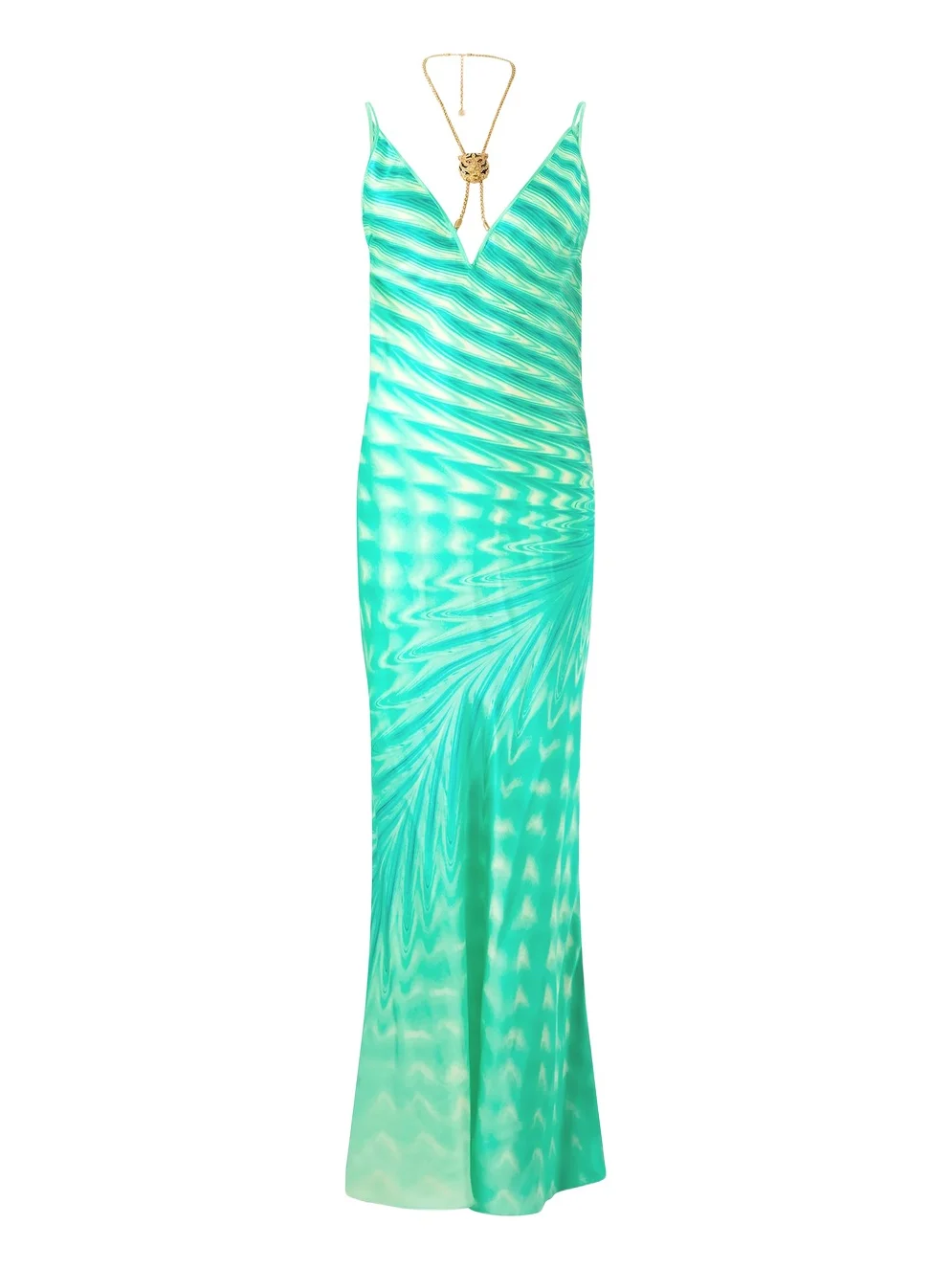 Dress With Optical glass Print And Necklace Dress With Optical glass Print And Necklace