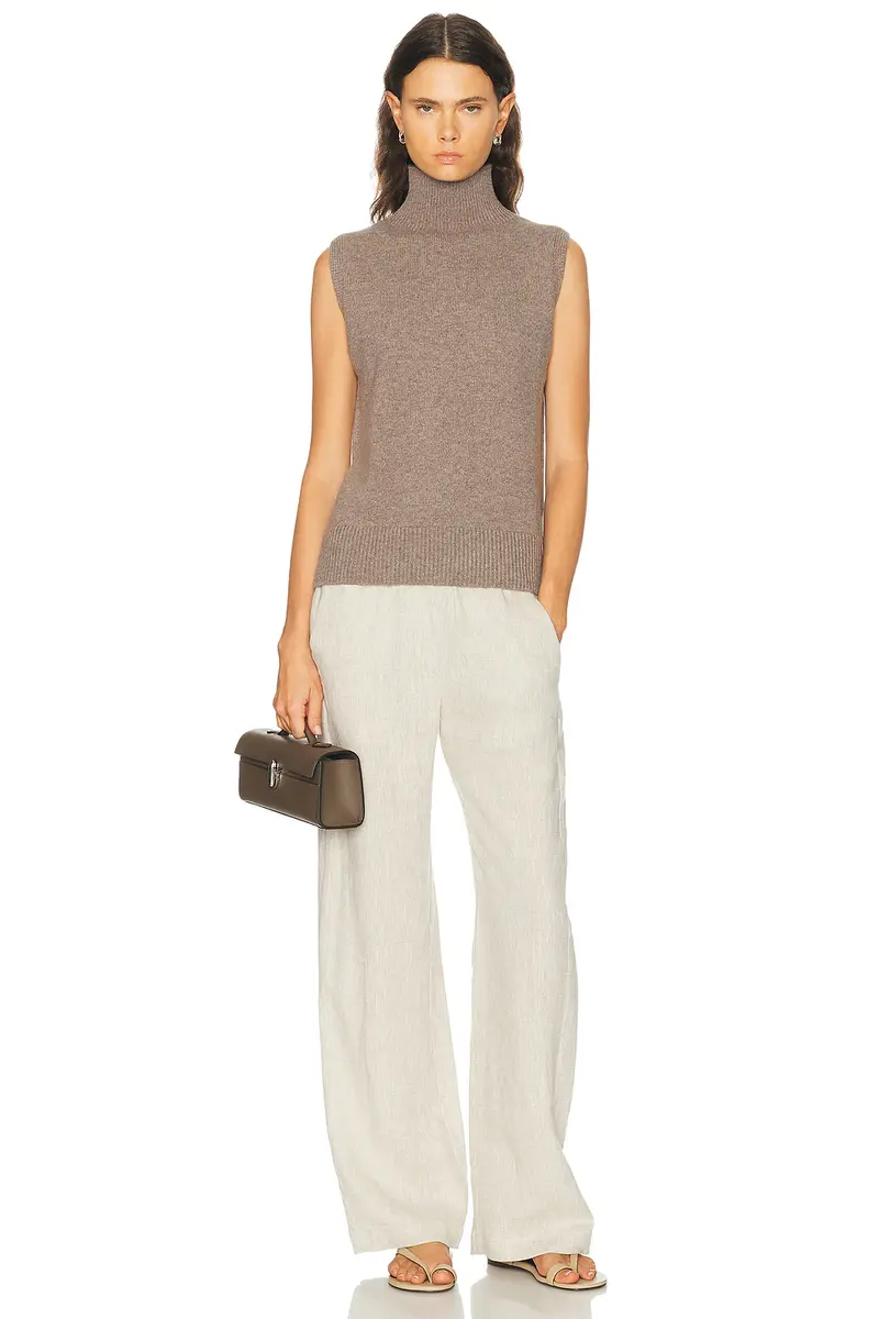 Brandon Maxwell Bruno Sleeveless High Neck Vest | Thumbnail 4 Brandon Maxwell Bruno Sleeveless High Neck Vest | Thumbnail 4