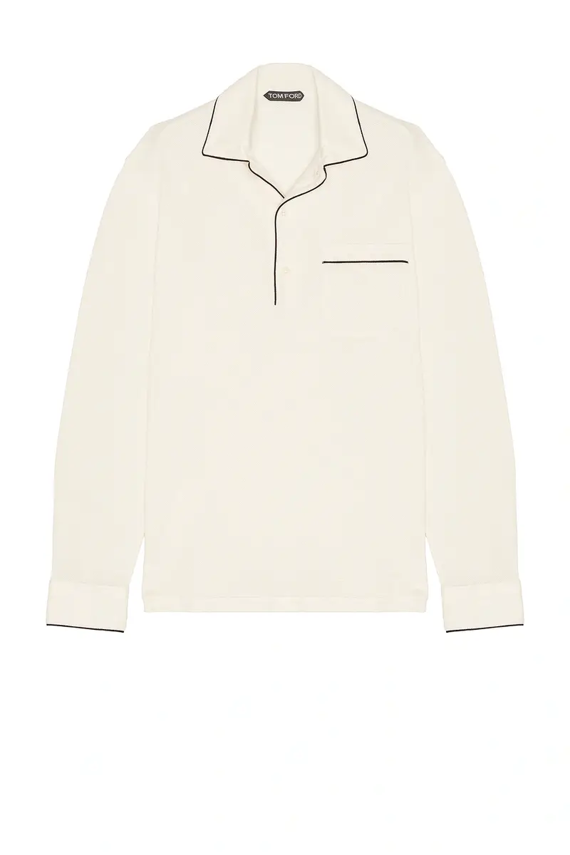 Tom Ford Cotton Silk Piquet Polo | Thumbnail 4 Tom Ford Cotton Silk Piquet Polo | Thumbnail 4