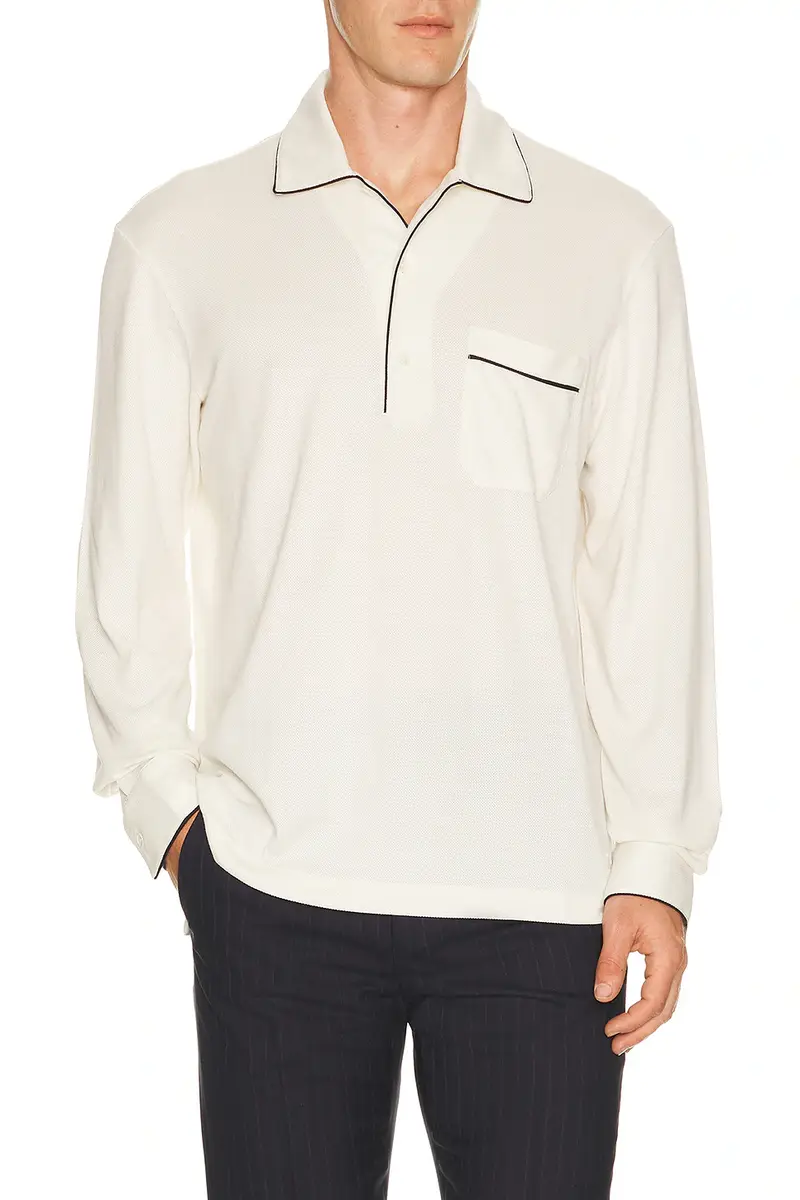 Tom Ford Cotton Silk Piquet Polo | Image 1 Tom Ford Cotton Silk Piquet Polo | Image 1