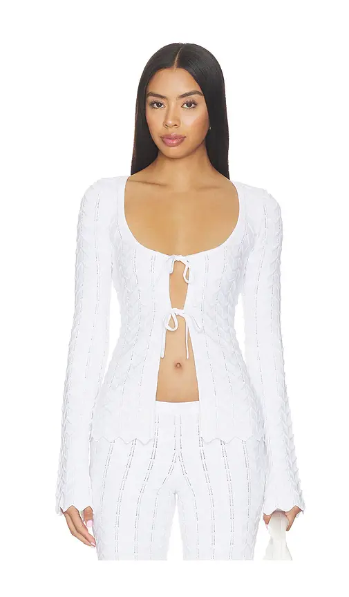 Lovers and Friends Polly Tie Front Cardigan | Image 1 Lovers and Friends Polly Tie Front Cardigan | Image 1