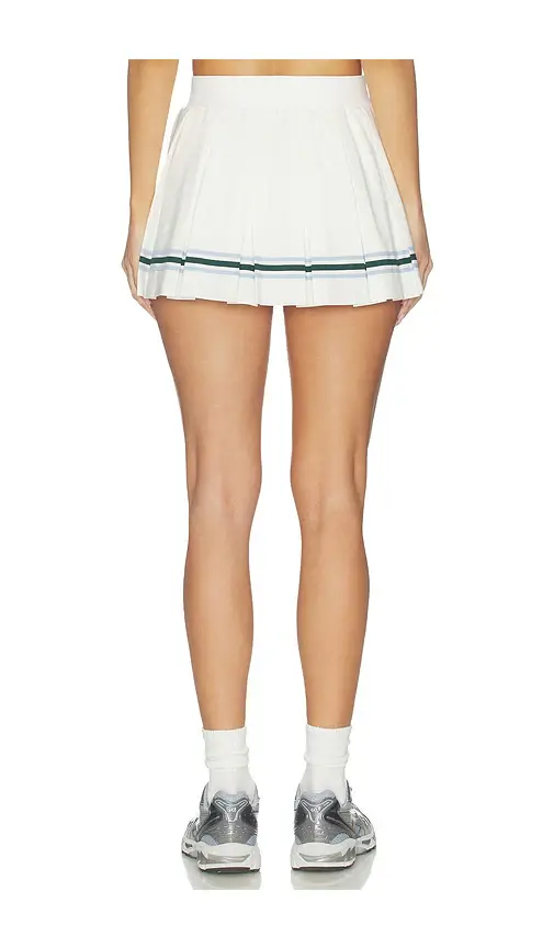 Gold Hinge Striped Mini Pleated Tennis Skirt | Thumbnail 4 Gold Hinge Striped Mini Pleated Tennis Skirt | Thumbnail 4