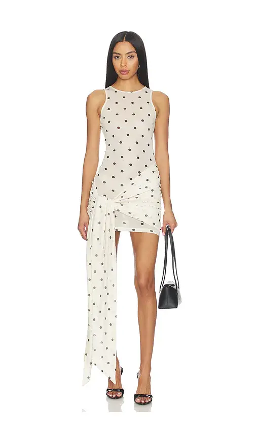 With Harper Lu Mesh Wrap Mini Dress | Image 1 With Harper Lu Mesh Wrap Mini Dress | Image 1