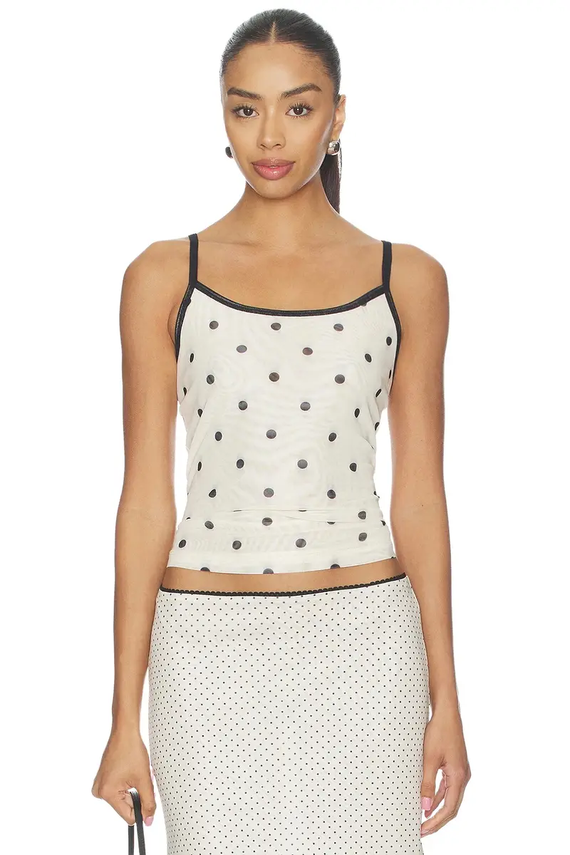 With Harper Lu Mesh Camisole Top