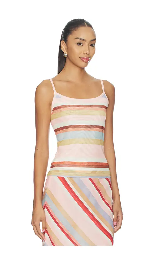 With Harper Lu Mesh Camisole Top | Thumbnail 2 With Harper Lu Mesh Camisole Top | Thumbnail 2