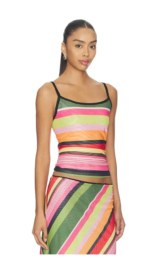 With Harper Lu Mesh Camisole Top | Thumbnail 2 With Harper Lu Mesh Camisole Top | Thumbnail 2