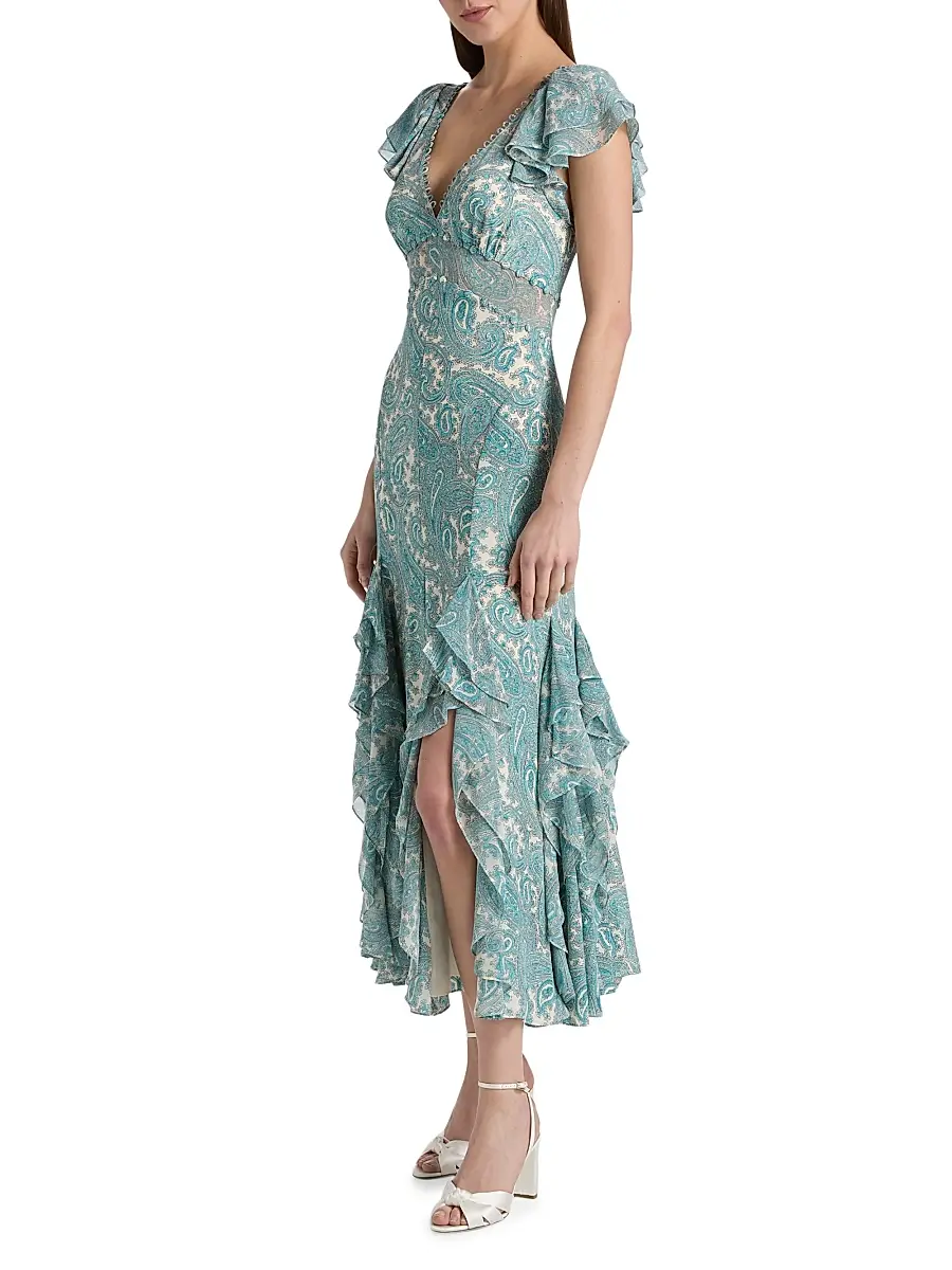 Cinq à Sept Women's Hendrix Paisley A-Line Midi-Dress | Thumbnail 4 Cinq à Sept Women's Hendrix Paisley A-Line Midi-Dress | Thumbnail 4