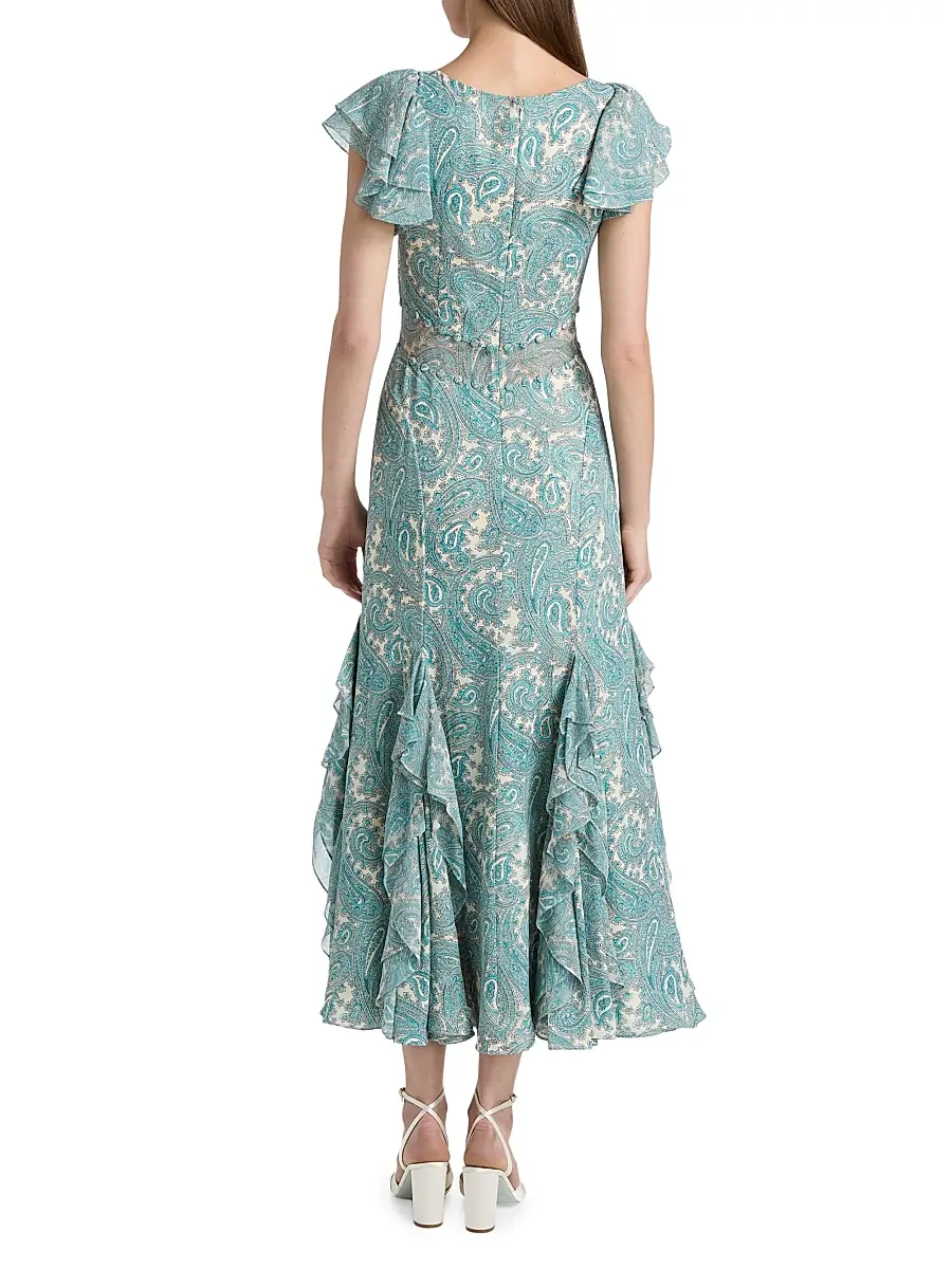 Cinq à Sept Women's Hendrix Paisley A-Line Midi-Dress | Thumbnail 5 Cinq à Sept Women's Hendrix Paisley A-Line Midi-Dress | Thumbnail 5