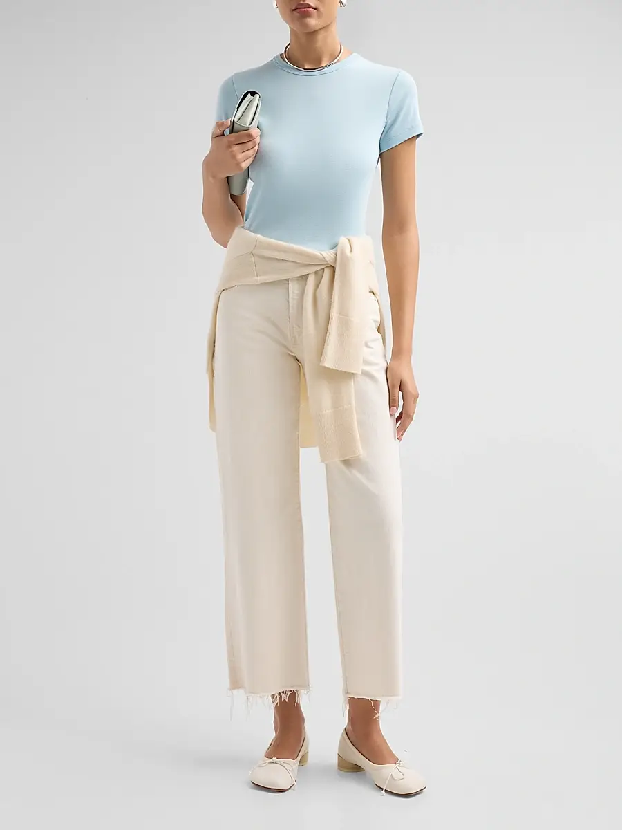 Vince Women's Crewneck Pima Cotton T-Shirt | Thumbnail 2