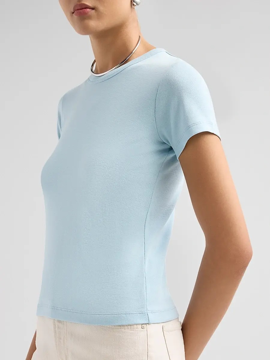 Vince Women's Crewneck Pima Cotton T-Shirt | Thumbnail 5