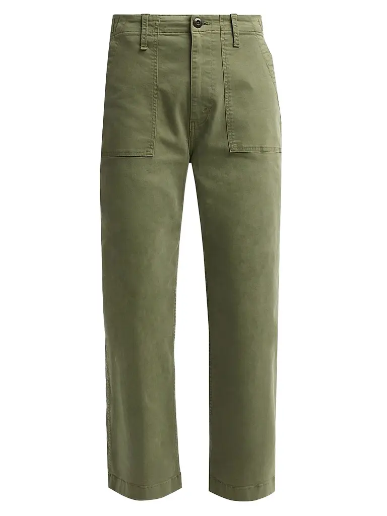 RE/DONE Women's The Trooper Stretch-Cotton Straight-Leg Pants