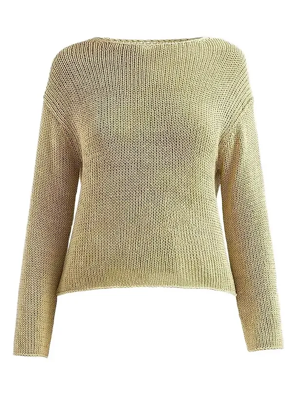 Vince Women's Coated Stretch-Cotton Knit Sweater
