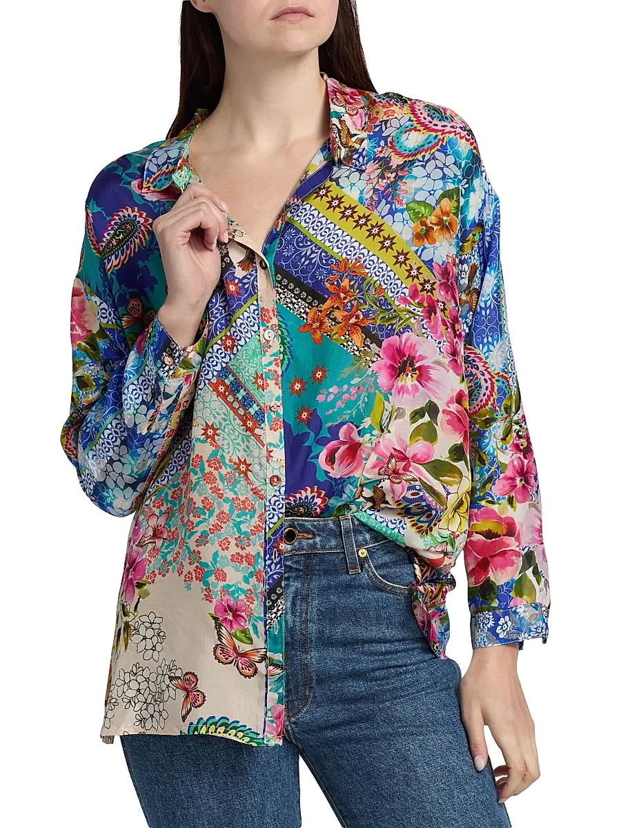 Johnny Was Women's The Audrey Evie Patchwork Tunic | Thumbnail 3