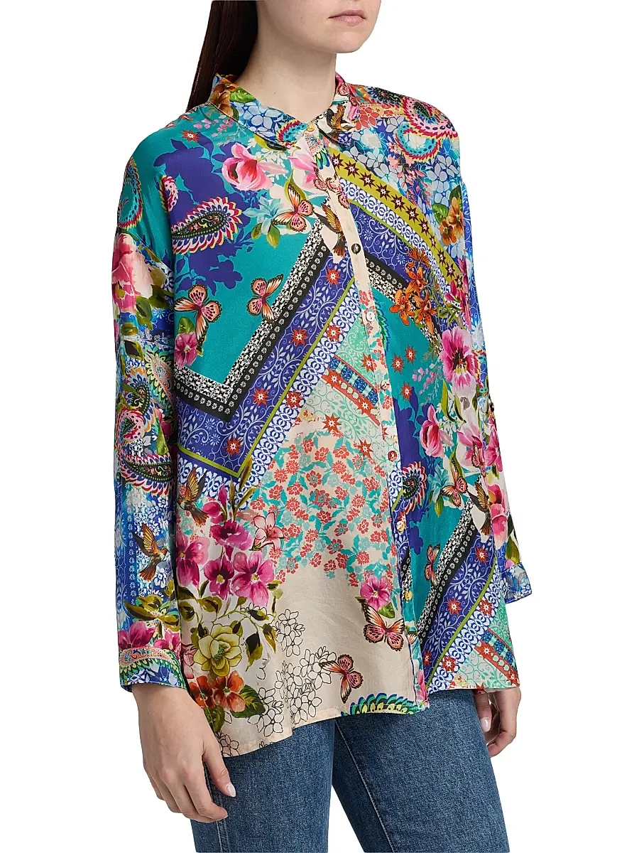 Johnny Was Women's The Audrey Evie Patchwork Tunic | Thumbnail 4