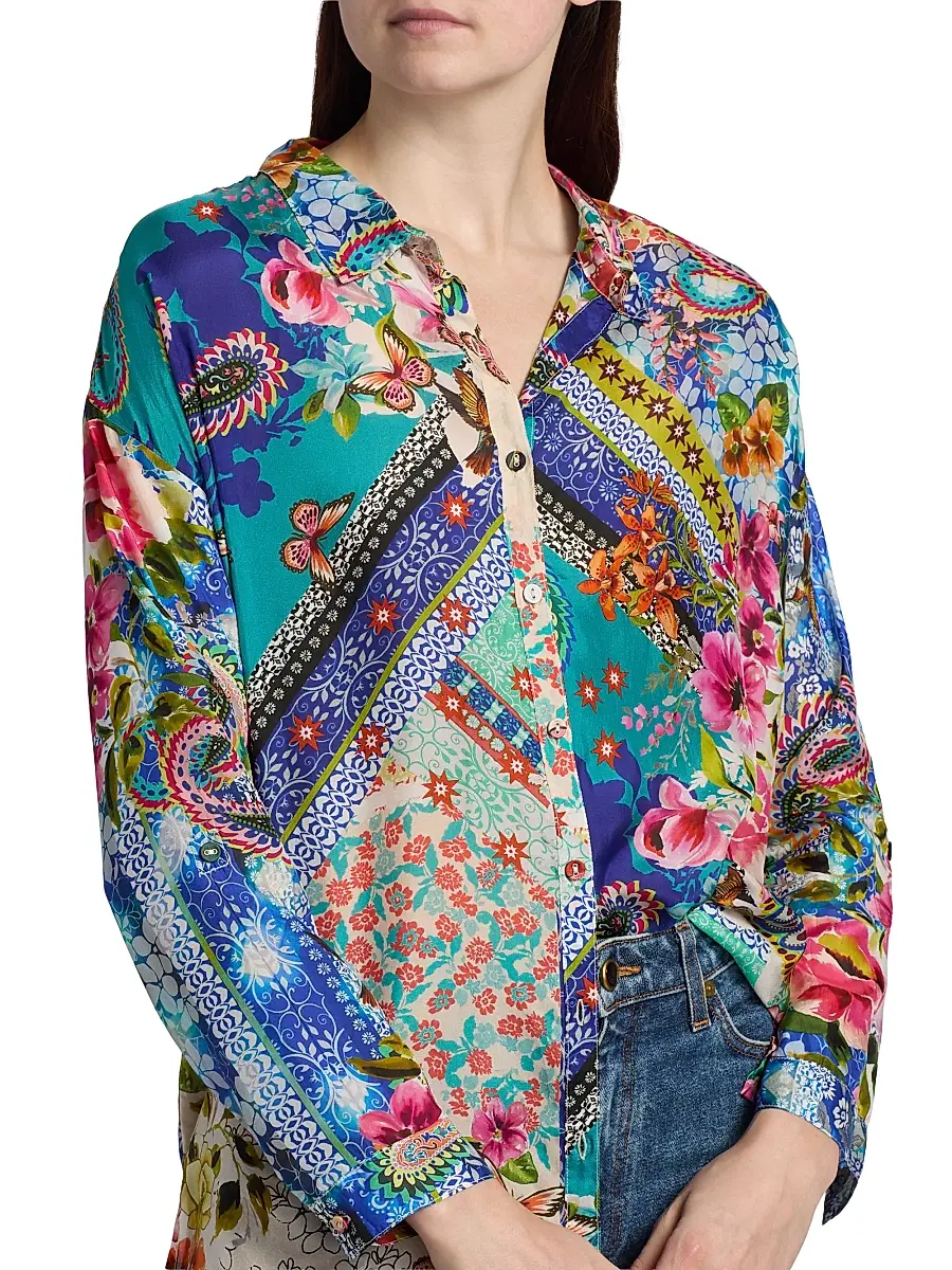Johnny Was Women's The Audrey Evie Patchwork Tunic | Thumbnail 6