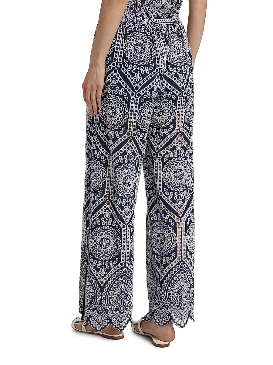 Generation Love Women's Fifi Eyelet Cotton Wide-Leg Pants | Thumbnail 5 Generation Love Women's Fifi Eyelet Cotton Wide-Leg Pants | Thumbnail 5