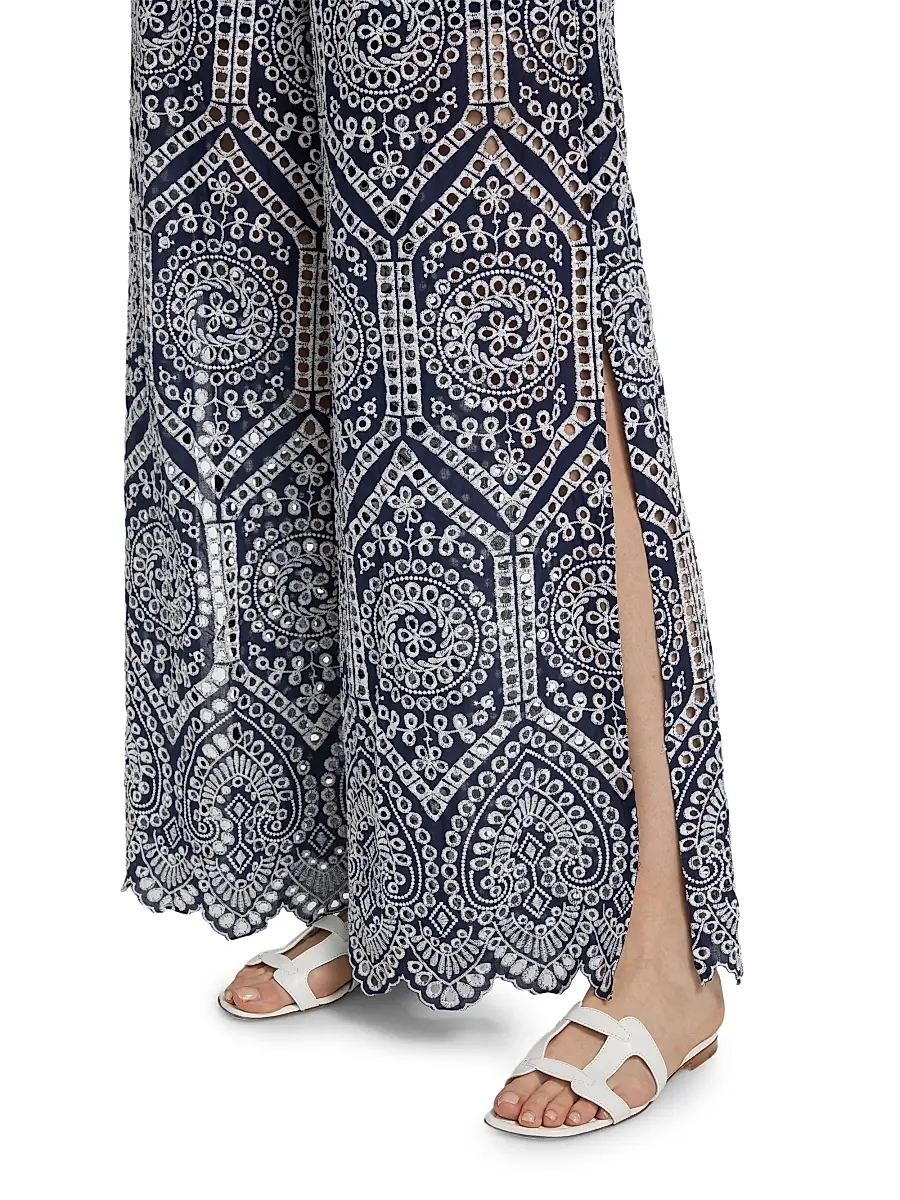 Generation Love Women's Fifi Eyelet Cotton Wide-Leg Pants | Thumbnail 6 Generation Love Women's Fifi Eyelet Cotton Wide-Leg Pants | Thumbnail 6