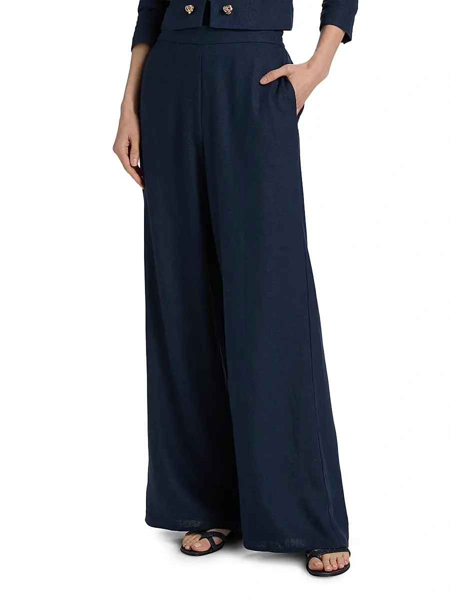 Generation Love Women's Kelela Linen Wide-Leg Pants | Thumbnail 3 Generation Love Women's Kelela Linen Wide-Leg Pants | Thumbnail 3