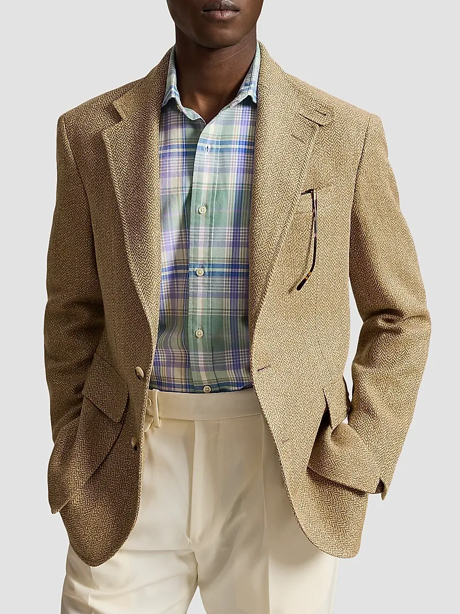 Polo Ralph Lauren Men's Herringbone Single-Breasted Sport Jacket | Thumbnail 4 Polo Ralph Lauren Men's Herringbone Single-Breasted Sport Jacket | Thumbnail 4