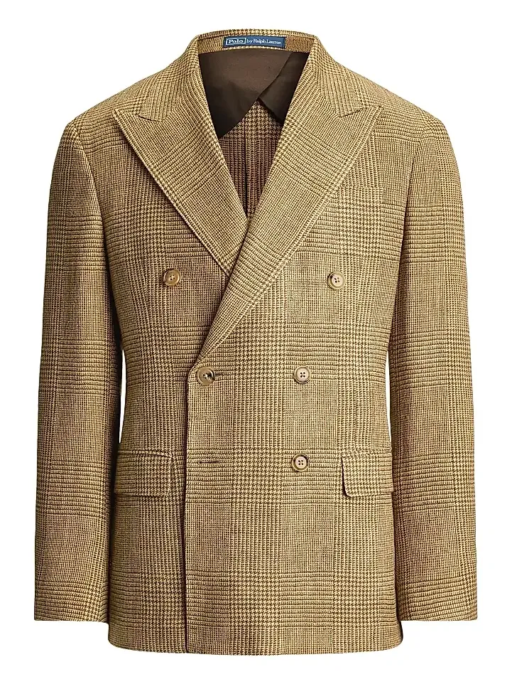 Men's Glen Plaid Double-Breasted Sport Jacket Men's Glen Plaid Double-Breasted Sport Jacket