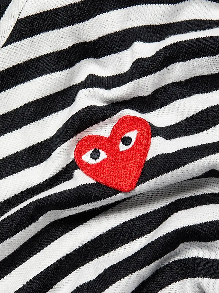 Comme des Garçons PLAY Women's Striped Red Heart Long-Sleeve Shirt | Thumbnail 7 Comme des Garçons PLAY Women's Striped Red Heart Long-Sleeve Shirt | Thumbnail 7
