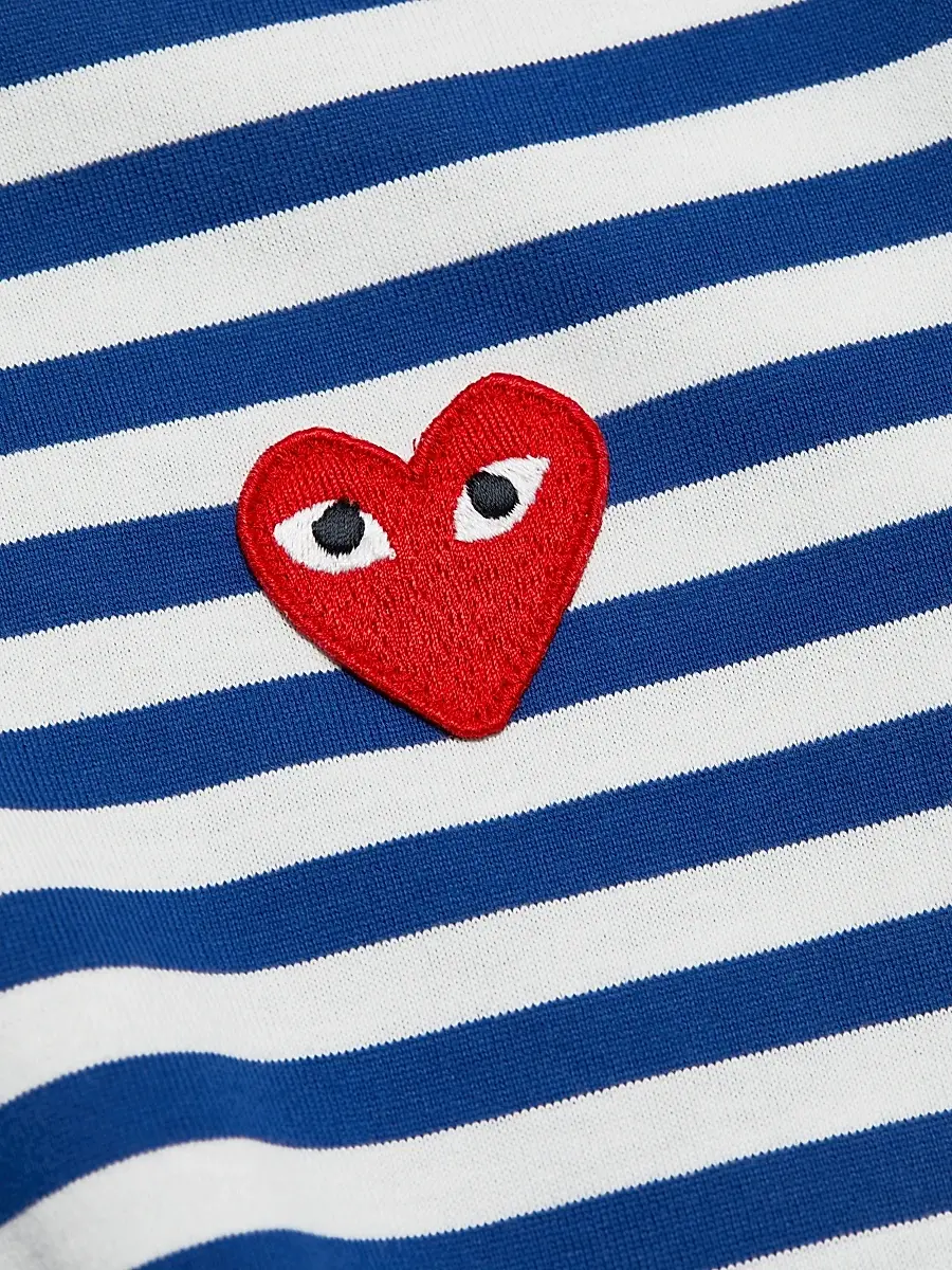 Comme des Garçons PLAY Women's Striped Red Heart Long-Sleeve Shirt | Thumbnail 7 Comme des Garçons PLAY Women's Striped Red Heart Long-Sleeve Shirt | Thumbnail 7